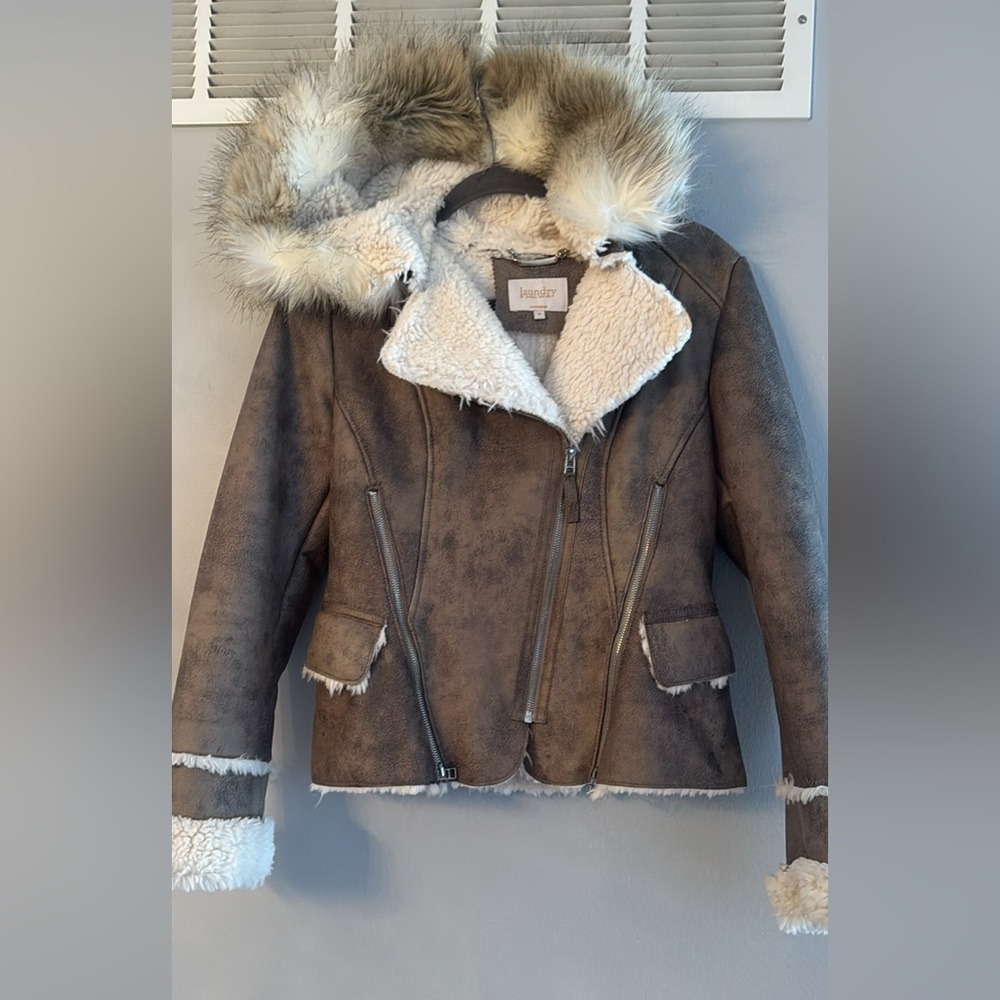 Laundry By Shelli Segal Brown and Cream Jacket